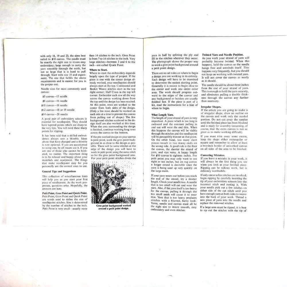 Beginner's Needlepoint Margaret Boyles Columbia Minerva Book 207 36 Pages 1972 - Picture 5 of 16